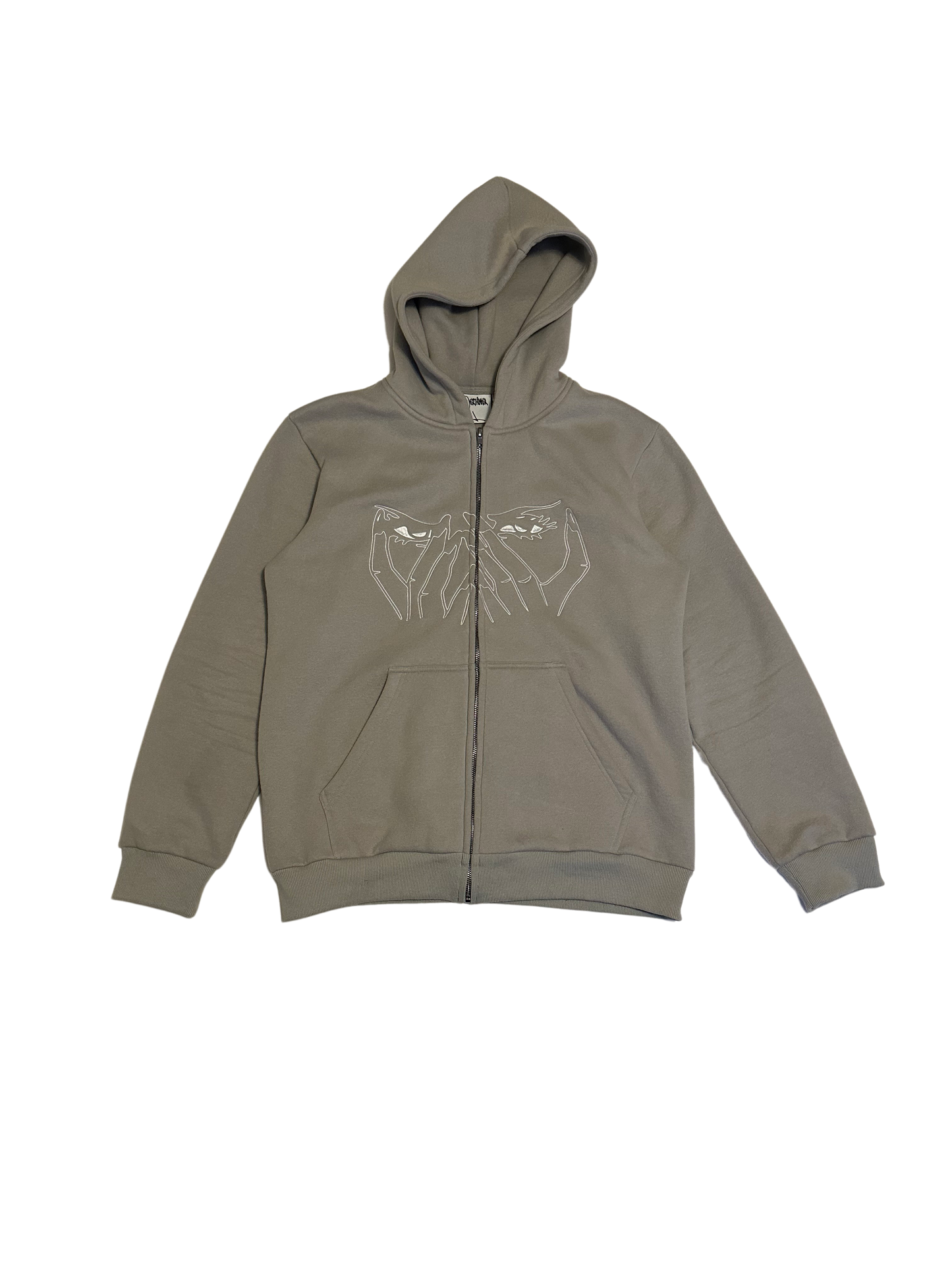 Overthinker Zip Up - Grey